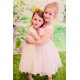 Champagne Double Layered Tulle Flower Girl Dress - Clearance