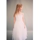 Pearl Trim Satin Organza First Communion Dress