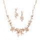 Elegant Vine CZ Necklace and Earrings Set for Weddings or Evening Wear