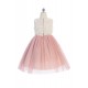 Rosette Ruffle Sparkly Flower Girl Dress