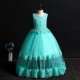 Tiered Beaded Lace Tulle Flower Girl Dress