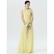 2 Piece Lace Tulle Bridesmaid Dress with short sleeves