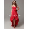 High Low Sweetheart Ruched Bridesmaid Dress