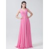 Pleated V-neck Chiffon Bridesmaid Dress