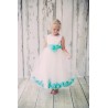 Flower Petal Dress with Sash Flower Girl Dress