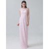 Key Hole Back Illusion Lace Bridesmaid Dress