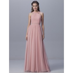 Pleated Tulle Halter t Bridesmaid Dress