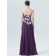 Strapless Chiffon Lace Bridesmaid Dress