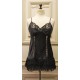 Vintage Black Babydoll Set
