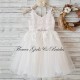 Lace Spaghetti Straps Flower Girl Dresses with belt