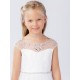 Exquisite Beaded Illusion Lace and Tulle First Communion Dress
