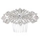 Adella Crystal Silver Hair Comb