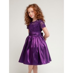 Lace Taffeta Flower Girl Dress