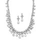 Spectacular Cubic Zirconia Bridal Statement Necklace Set
