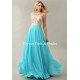 Sparkly Chiffon Ball Formal Dress Fully Beaded Sheer Bodice