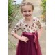 Tulle Tutu 3/4 Sleeve Floral Flower Girl Dress