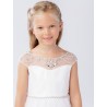 Exquisite Beaded Illusion Lace and Tulle First Communion Dress