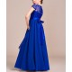 Cap Sleeves Floor-Length Lace Chiffon Junior Bridesmaid Dress