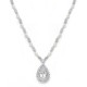 Victorian Bridal Necklace with Pearls & Cubic Zirconia Teardrop