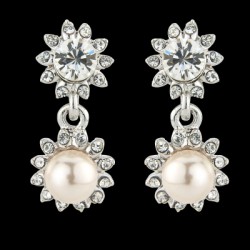 Pearlicious Crystal Earrings - Clear