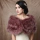 Marabou Feather Wrap Dusky Pink