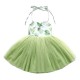 Vintage Floral Sweetheart Tulle Flower Girl Dress