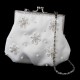 Ivory Pearl & Crystal Flower Bridal Purse