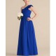 Floral One Shoulder Chiffon Junior Bridesmaid Dress