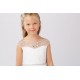 Exquisite Beaded Illusion Lace and Tulle First Communion Dress
