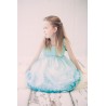High Waisted Ombre Glitter Flower Girl Dress