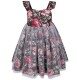 Black Floral Organza Flower Girl Dress