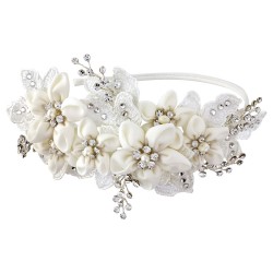Grace Swarovski Crystals with Faux Pearls Headband