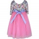 Lavender Tulle 3/4 Sleeve Floral Flower Girl Dress