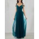 Bridesmaid Dress Chiffon Off-the-Shoulder