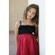 Rose Swirl Satin Flower Girl Dress