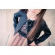 Basic Knit Cardigan with flower corsage