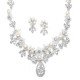 Freshwater Pearl Cluster Bridal Necklace Set