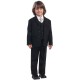 Black 3-Button Boys 5piece Formal Suit