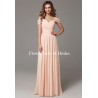 Off The Shoulder Pleated Chiffon Bridesmaid Dress