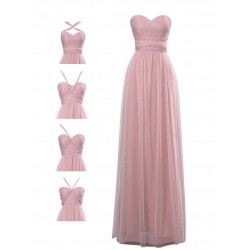 Convertible Criss Cross Chiffon Tulle Infinity Bridesmaid Dress