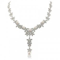 Swarovsky and Pearls Bridal Necklace