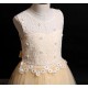Tiered Beaded Lace Tulle Flower Girl Dress