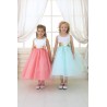 Satin Pastel Organza Flower GIrl Dress