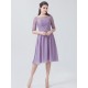 Chiffon Lace Bridesmaid Dress with Long Sleeves