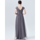 High-Lo Beaded Tulle Bridesmaid Dress