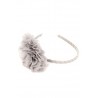 Silver Chiffon Flower Headband