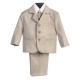 Kakhi 3-Button Boys 5piece Formal Suit