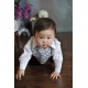 6 piece Formal Boys Suit with Chequred vest and tie