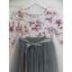 Lavender Tulle 3/4 Sleeve Floral Flower Girl Dress