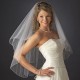 Ivory 2 Layer Fingertip Bridal Veil with Pearls & Rhinestones